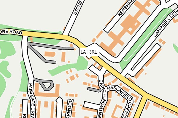 LA1 3RL map - OS OpenMap – Local (Ordnance Survey)