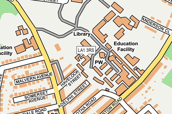 LA1 3RS map - OS OpenMap – Local (Ordnance Survey)