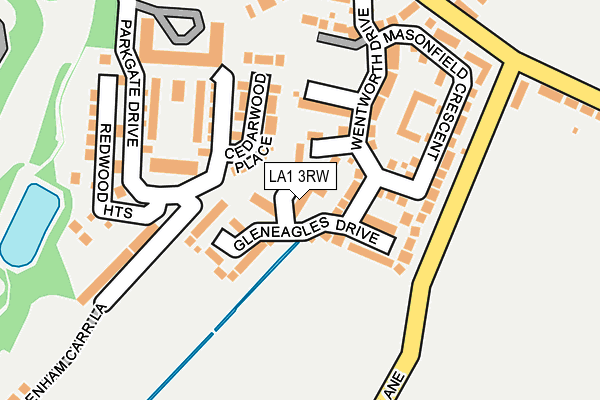 LA1 3RW map - OS OpenMap – Local (Ordnance Survey)
