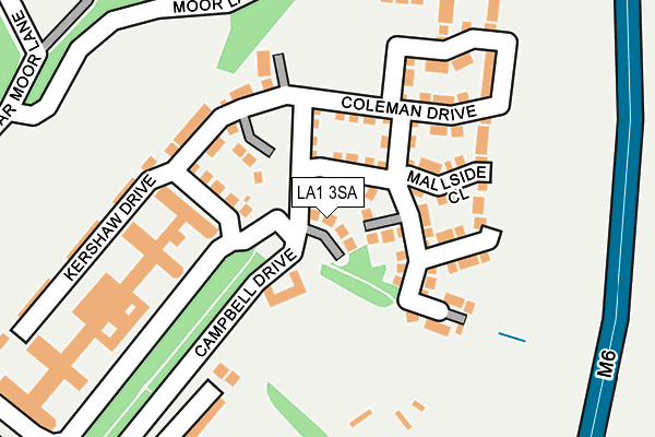LA1 3SA map - OS OpenMap – Local (Ordnance Survey)