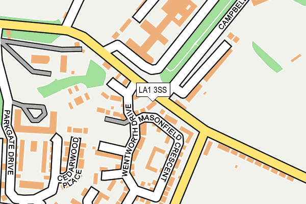 LA1 3SS map - OS OpenMap – Local (Ordnance Survey)