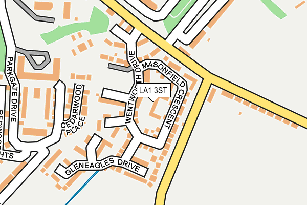 LA1 3ST map - OS OpenMap – Local (Ordnance Survey)