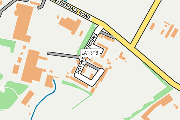 LA1 3TB map - OS OpenMap – Local (Ordnance Survey)
