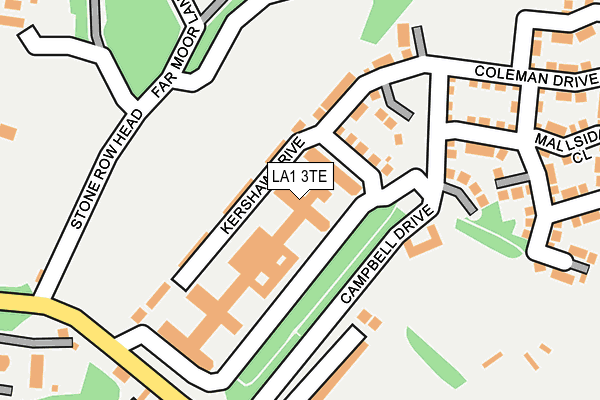 LA1 3TE map - OS OpenMap – Local (Ordnance Survey)