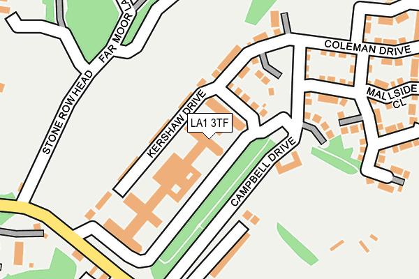 LA1 3TF map - OS OpenMap – Local (Ordnance Survey)