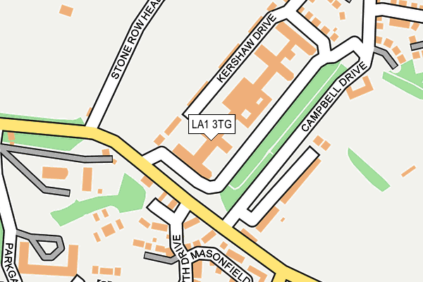 LA1 3TG map - OS OpenMap – Local (Ordnance Survey)