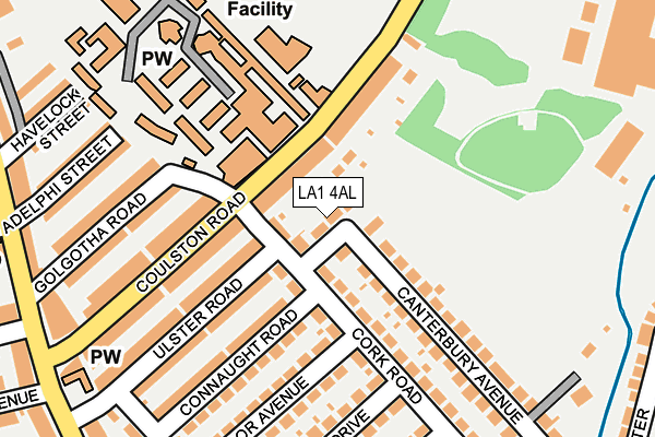 LA1 4AL map - OS OpenMap – Local (Ordnance Survey)