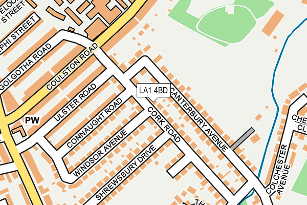 LA1 4BD map - OS OpenMap – Local (Ordnance Survey)
