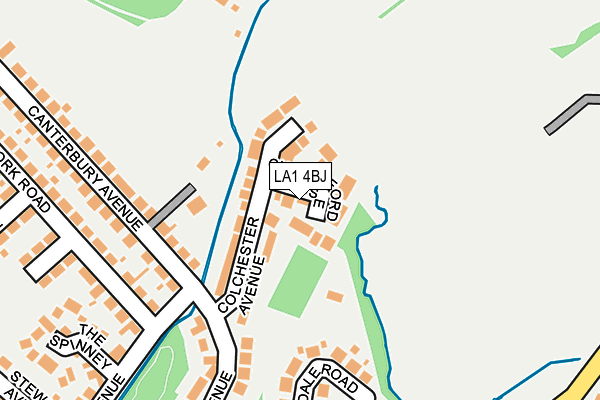 LA1 4BJ map - OS OpenMap – Local (Ordnance Survey)
