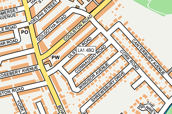 LA1 4BQ map - OS OpenMap – Local (Ordnance Survey)
