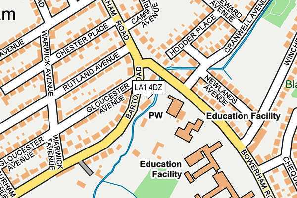 LA1 4DZ map - OS OpenMap – Local (Ordnance Survey)