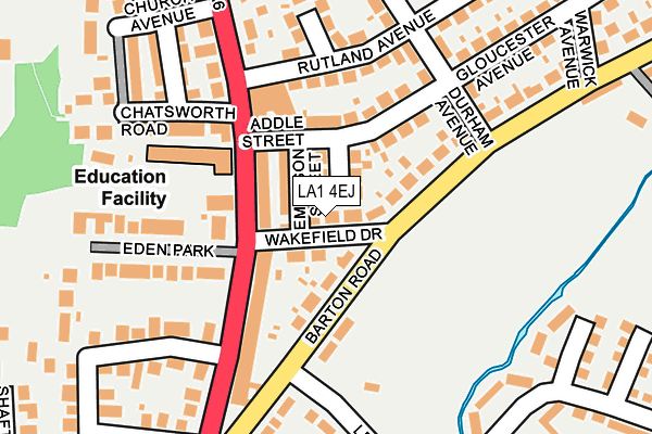 LA1 4EJ map - OS OpenMap – Local (Ordnance Survey)