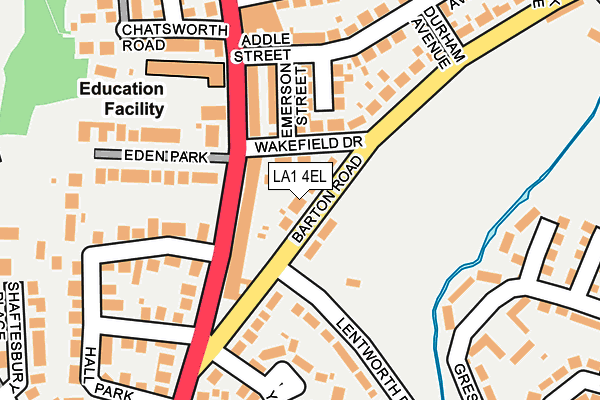 LA1 4EL map - OS OpenMap – Local (Ordnance Survey)