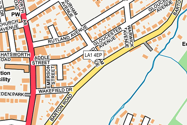 LA1 4EP map - OS OpenMap – Local (Ordnance Survey)