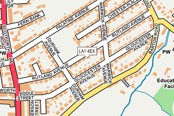 LA1 4EX map - OS OpenMap – Local (Ordnance Survey)