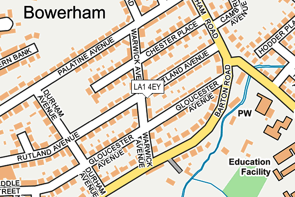 LA1 4EY map - OS OpenMap – Local (Ordnance Survey)