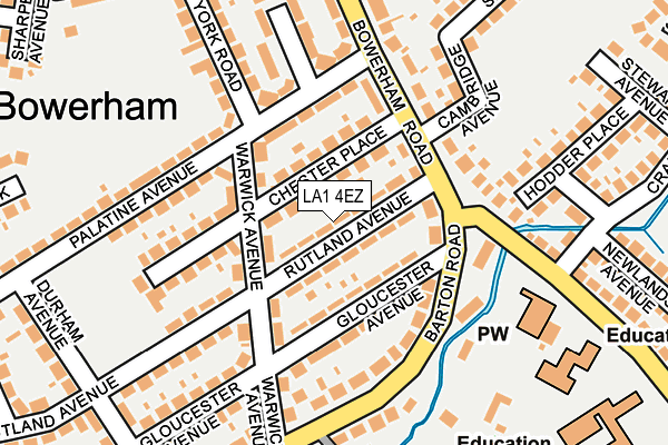 LA1 4EZ map - OS OpenMap – Local (Ordnance Survey)