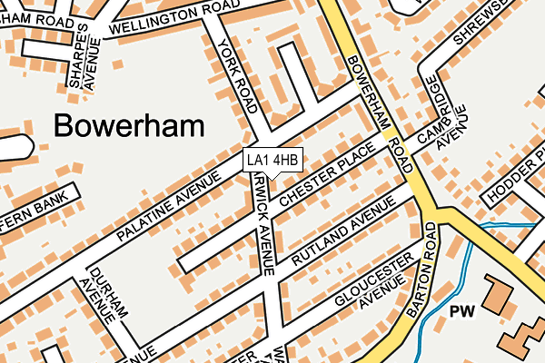 LA1 4HB map - OS OpenMap – Local (Ordnance Survey)