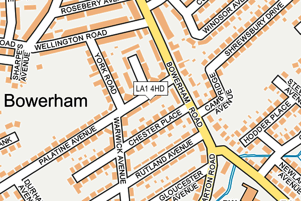 LA1 4HD map - OS OpenMap – Local (Ordnance Survey)