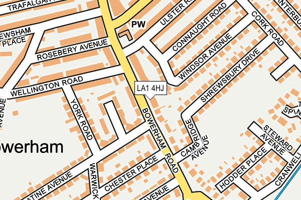 LA1 4HJ map - OS OpenMap – Local (Ordnance Survey)