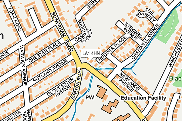 LA1 4HN map - OS OpenMap – Local (Ordnance Survey)