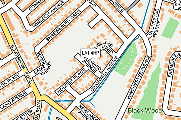 LA1 4HP map - OS OpenMap – Local (Ordnance Survey)