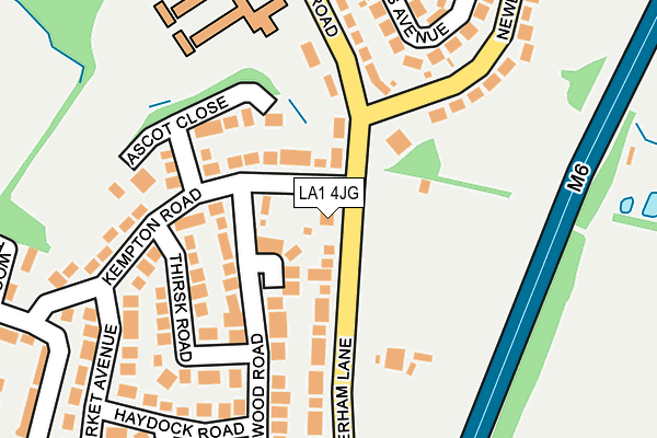 LA1 4JG map - OS OpenMap – Local (Ordnance Survey)
