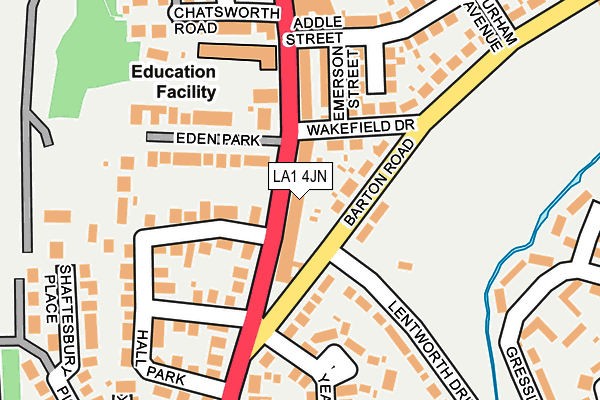 LA1 4JN map - OS OpenMap – Local (Ordnance Survey)