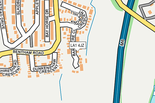 LA1 4JZ map - OS OpenMap – Local (Ordnance Survey)