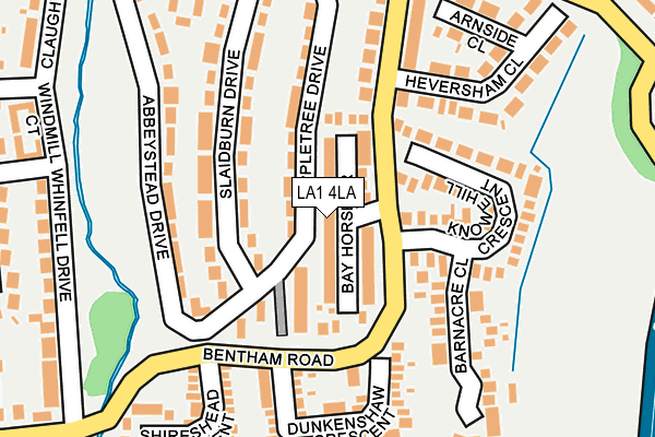 LA1 4LA map - OS OpenMap – Local (Ordnance Survey)