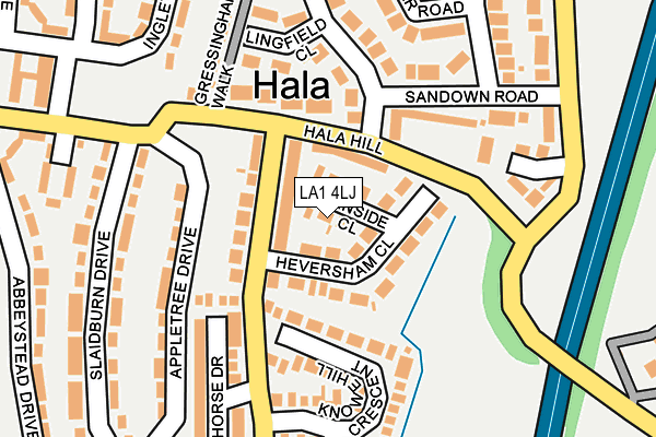 LA1 4LJ map - OS OpenMap – Local (Ordnance Survey)