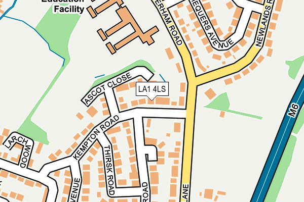 LA1 4LS map - OS OpenMap – Local (Ordnance Survey)