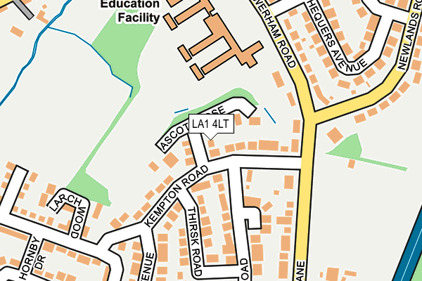 LA1 4LT map - OS OpenMap – Local (Ordnance Survey)