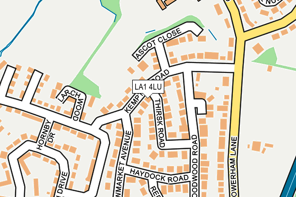 LA1 4LU map - OS OpenMap – Local (Ordnance Survey)