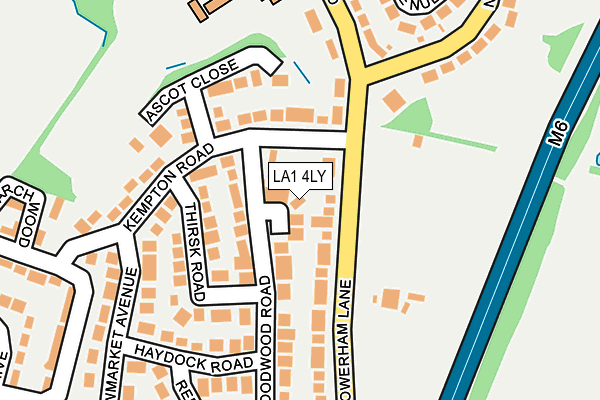 LA1 4LY map - OS OpenMap – Local (Ordnance Survey)