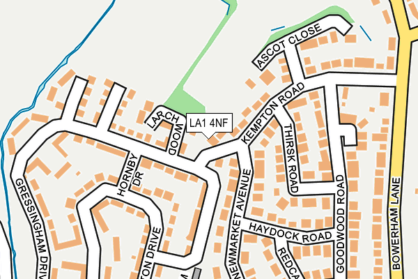 LA1 4NF map - OS OpenMap – Local (Ordnance Survey)