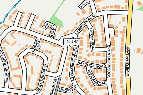 LA1 4NG map - OS OpenMap – Local (Ordnance Survey)