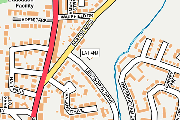 LA1 4NJ map - OS OpenMap – Local (Ordnance Survey)