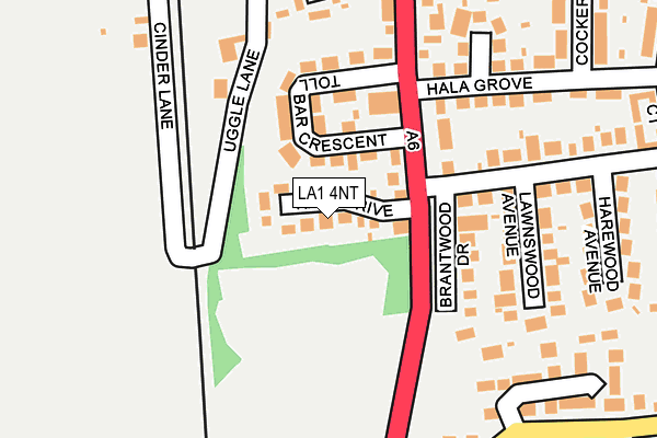 LA1 4NT map - OS OpenMap – Local (Ordnance Survey)
