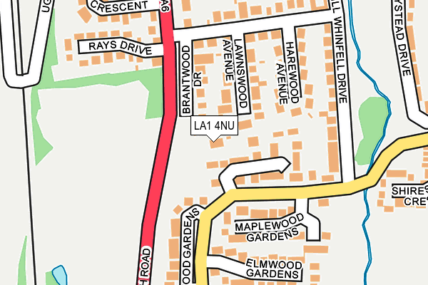 LA1 4NU map - OS OpenMap – Local (Ordnance Survey)