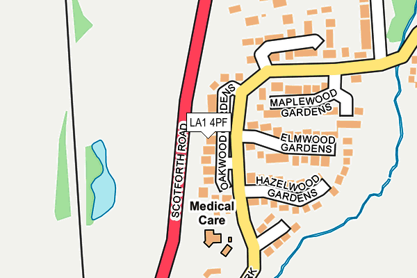 LA1 4PF map - OS OpenMap – Local (Ordnance Survey)