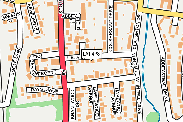 LA1 4PS map - OS OpenMap – Local (Ordnance Survey)