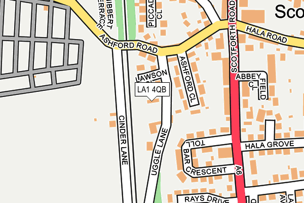 LA1 4QB map - OS OpenMap – Local (Ordnance Survey)