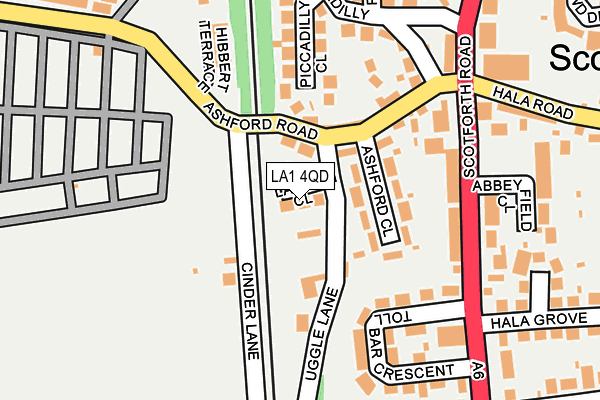 LA1 4QD map - OS OpenMap – Local (Ordnance Survey)