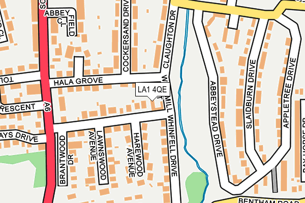 LA1 4QE map - OS OpenMap – Local (Ordnance Survey)