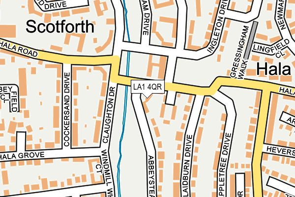 LA1 4QR map - OS OpenMap – Local (Ordnance Survey)
