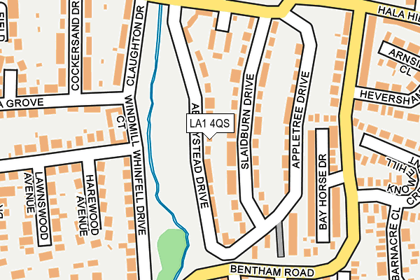 LA1 4QS map - OS OpenMap – Local (Ordnance Survey)