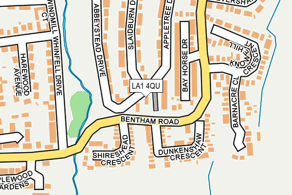 LA1 4QU map - OS OpenMap – Local (Ordnance Survey)