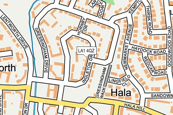 LA1 4QZ map - OS OpenMap – Local (Ordnance Survey)