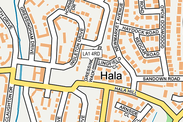 LA1 4RD map - OS OpenMap – Local (Ordnance Survey)